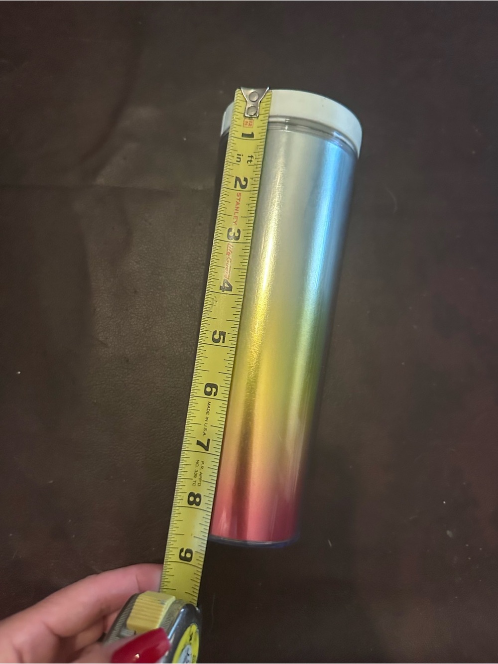 Starbucks Clear/Purple Iridescent Travel Cup with Clear Lid - Picture 7 of 8